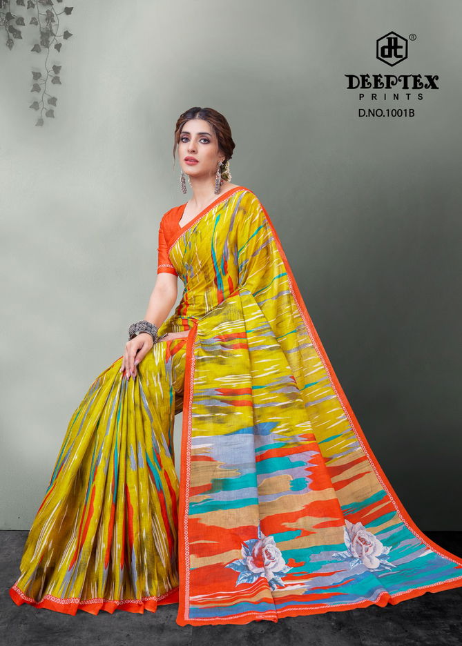 Deeptex Mother Queen 1 Printed Designer Wholesale Cotton Saree Catalog